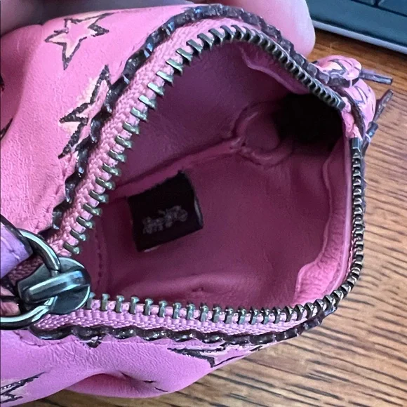 COACH Dino Starlight Rexy Tyrannosaurus T Rex STAR Coin Pouch Leather  27131 - Picture 11 of 16